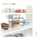 Kit 2 Rack 30cm Organizador de Objeto para Armário de Cozinha