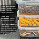 Kit 10 Marmitas Potes 800ml com Travas Laterais BPA Free