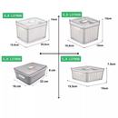 Kit Organizadores de Geladeira com Cesto e Tampa — 1,4 a 3,8L Plastutti