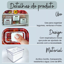 Kit Organizadores de Geladeira com Cesto e Tampa — 1,4 a 3,8L Plastutti