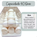 Organizador de Geladeira Quadrado 6,8L com Tela para 40 Ovos — Plastutti
