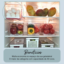 Organizador de Geladeira Quadrado 6,8L com Tela para 40 Ovos — Plastutti