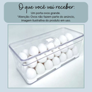 Organizador de Geladeira Quadrado 6,8L com Tela para 40 Ovos — Plastutti