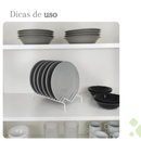 Suporte Organizador para Pratos Vertical — Armário Cozinha Branco