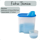 Dispenser Porta Sabão Plastutti 1,7 Litros Preto