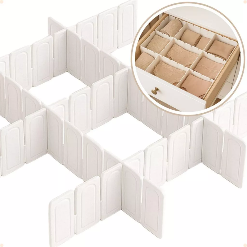 Kit 24 Organizadores de Gaveta Modular Branco — Plastutti