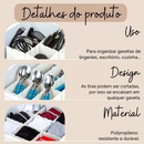 Kit 24 Organizadores de Gaveta Modular Branco — Plastutti