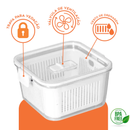 Kit 2 Potes Herméticos Organizadores de Geladeira 1360ml — Paramount