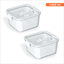 Kit 2 Potes Herméticos Organizadores de Geladeira 1360ml — Paramount