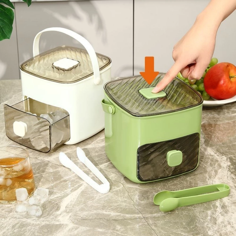 Dispenser de Gelo 48 Cubos com Gaveta e Pegador