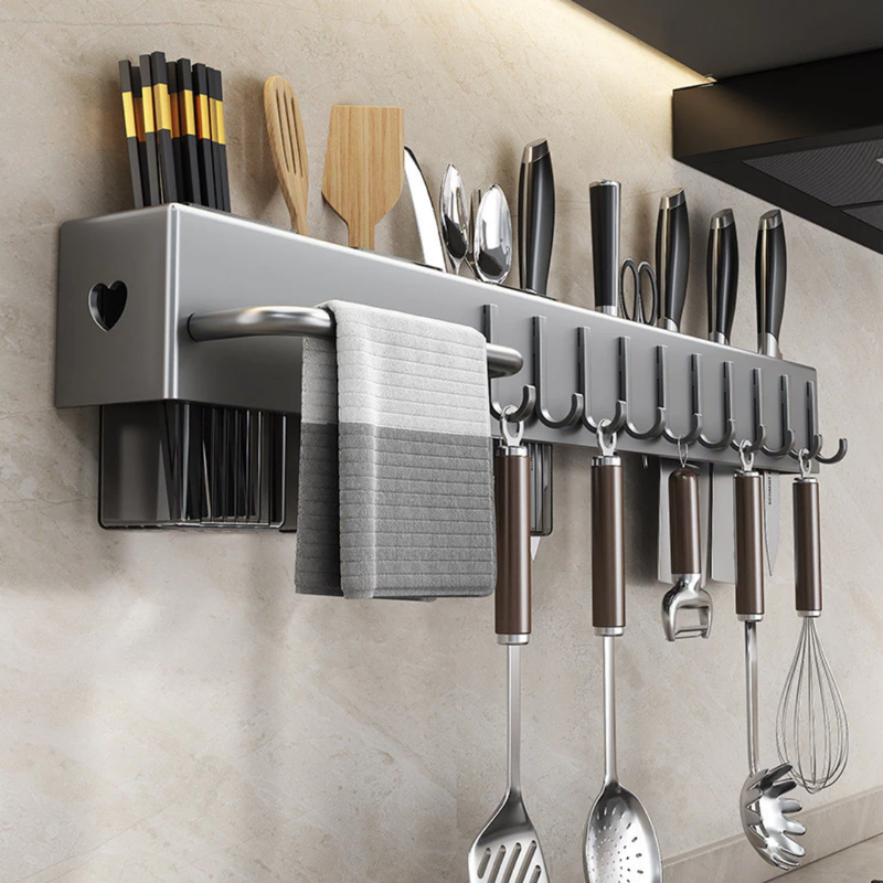 Suporte para Facas, Talheres e Utensílios de Cozinha em Ferro