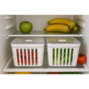 Organizador de Geladeira 3,8L com Cesto e Tampa — Multiuso Verduras e Frutas