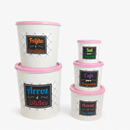 Kit 5 Potes para Mantimentos Plástico Premium Decorativo — Cozinha Organizada